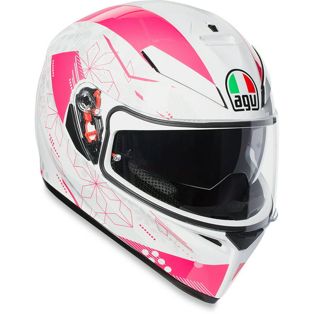 AGV K3-SV Izumi Full Face Motorcycle Helmet Racing Motorbike Lid White Pink J&S